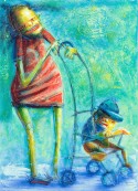 Un dia de paseo una señora...[  ]